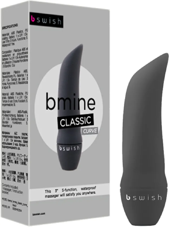 BMINE Classic Curve Multi Function Vibrator pleasure Sex Toy by Bswish Black Black B Swish Vibrators BMINE Classic Curve Multi Function Vibrator pleasure Sex Toy by Bswish Black Black B Swish Vibrators