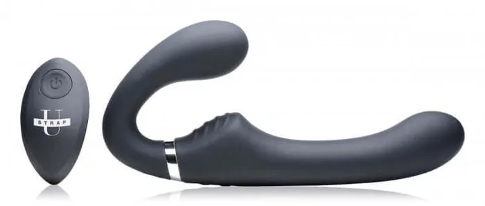 XR Brands Female Sex Toys Strap U Mighty Rider 10X Vibrating Strapless Strap On by XR Brands Dive into Uninhibited Pleasure