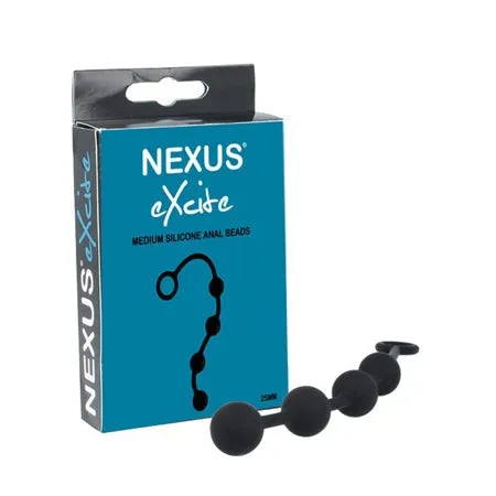 Nexus Anal Nexus EXCITE Anal Beads Silicone Medium Black Nexus Anal Nexus EXCITE Anal Beads Silicone Medium Black