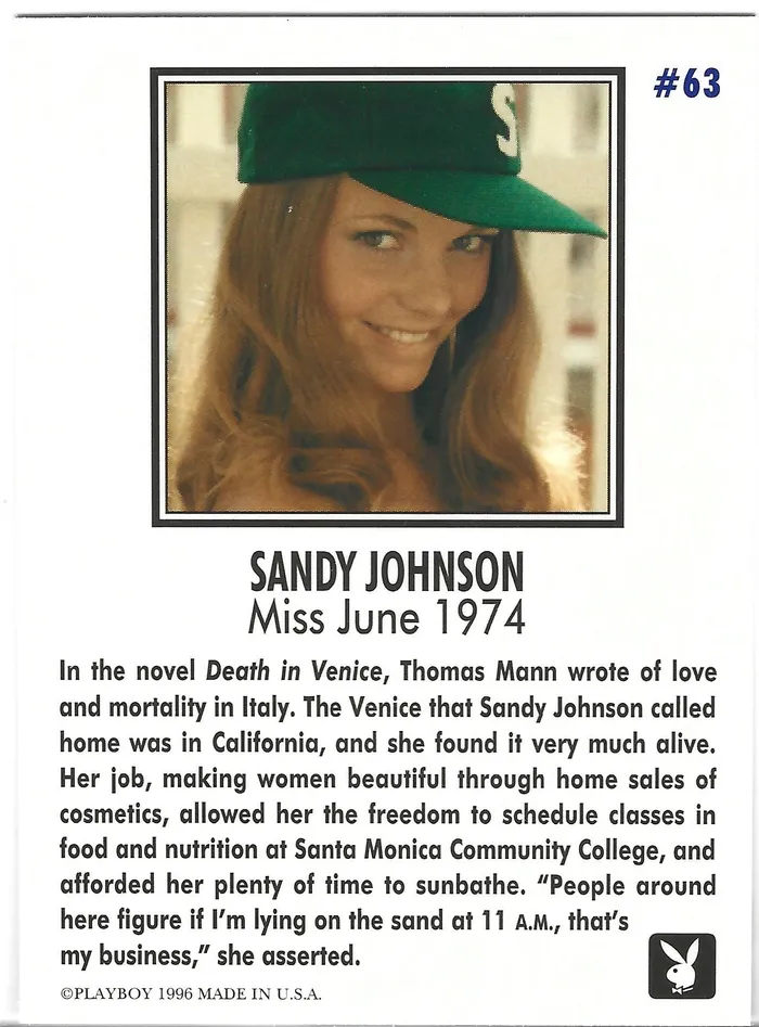 Dans Cards Playboy Centerfolds June Edition Sandy Johnson Card 63 Couples Dans Cards Playboy Centerfolds June Edition Sandy Johnson Card 63 Couples