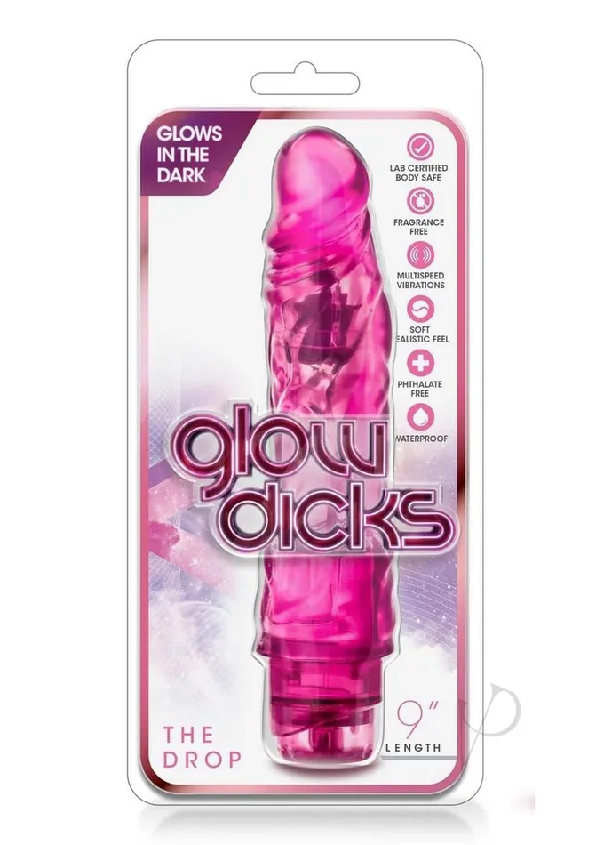 Glow Dicks Vibrators Glow Dicks The Drop Pink