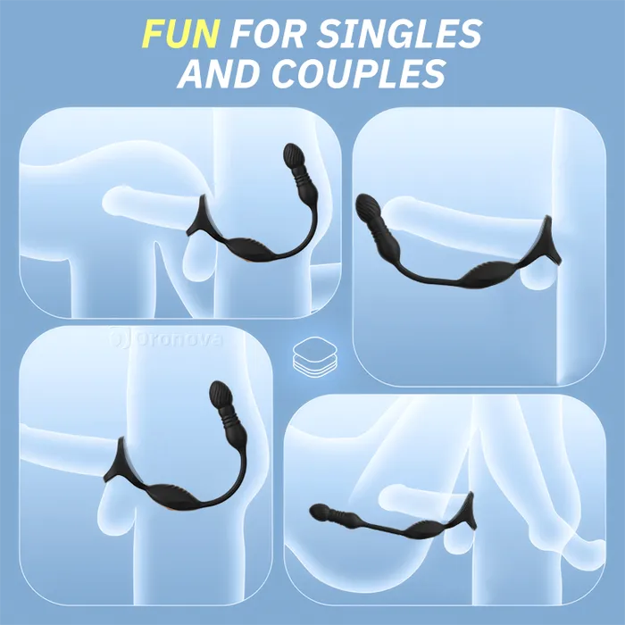 Oronova Anal Wearable Thrusting Prostate Massager 10 Vibrations Remote Control