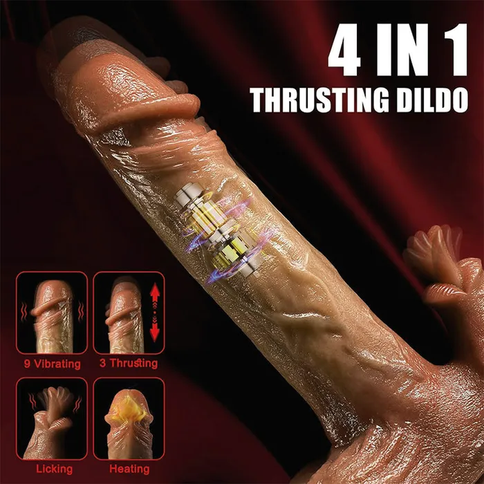 Oronova Female Sex Toys 7 inch 18cm Realistic Vibrating Dildo with Licking Heating