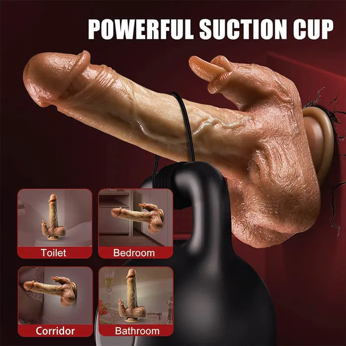 Oronova Female Sex Toys 7 inch 18cm Realistic Vibrating Dildo with Licking Heating