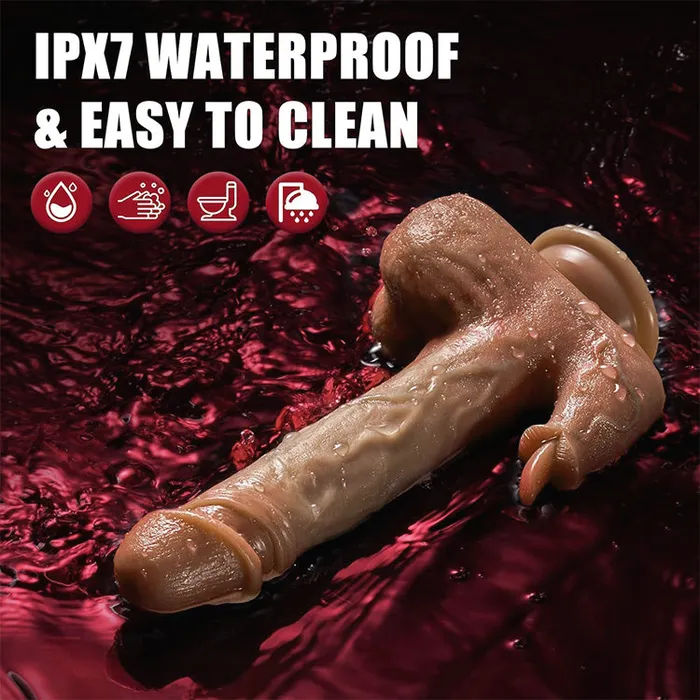 Oronova Female Sex Toys 7 inch 18cm Realistic Vibrating Dildo with Licking Heating