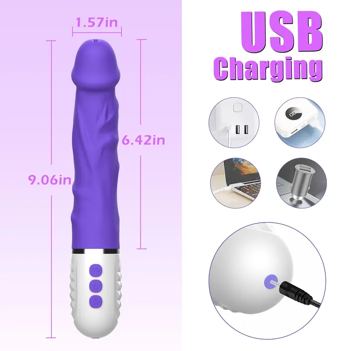 Oronova Female Sex Toys Realistic Dildo Heating Vibrating
