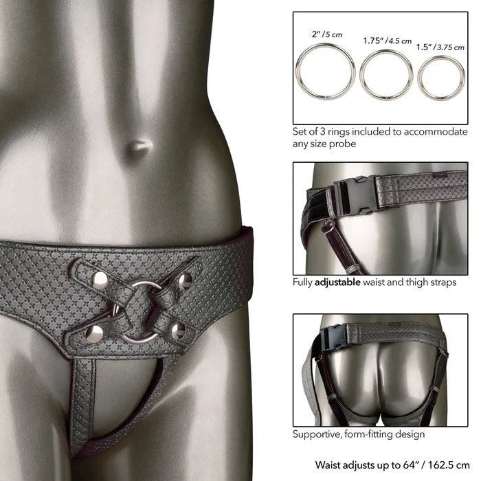 Female Sex Toys CALIFORNIA EXOTIC NOVELTIES HER ROYAL HARNESS THE REGAL EMPRESS PEWTER