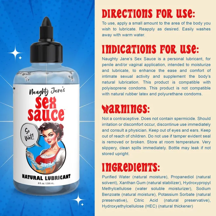 Naughty Janes Sex Sauce Natural Lubricant Sex Sauce Sexual Health Wellbeing