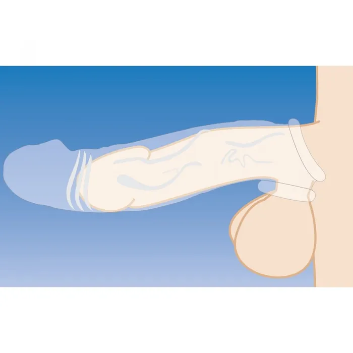 Size Matters Male Sex Toys 2 Inch Clear Penis Extender Sleeve