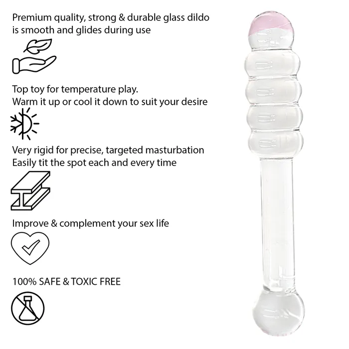78 Inch Pink Tip Double Ended Glass Dildo Sexy Emporium Dildos