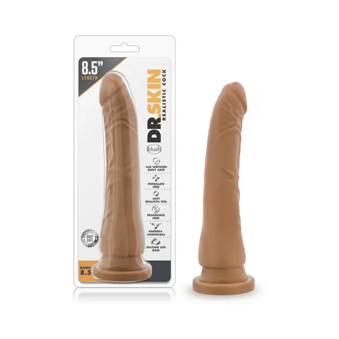 Blush Dildos Dr Skin Realistic Cock Basic 85 Mocha