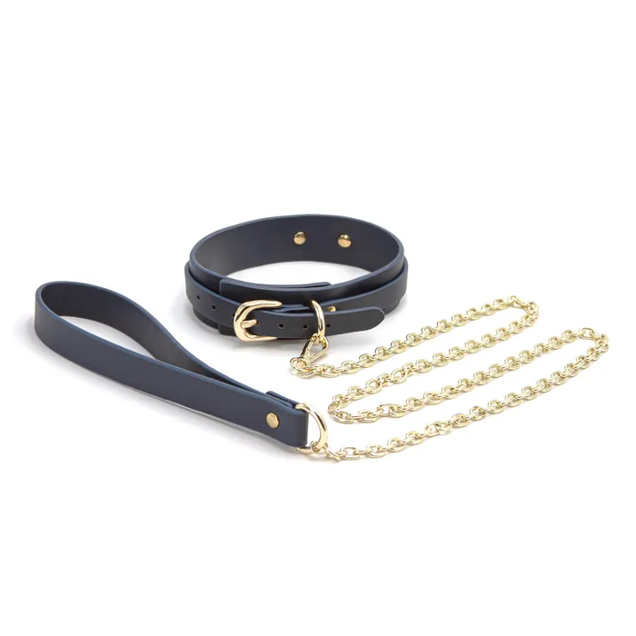 Bondage Couture Collar and Leash Blue nsnovelties Vibrators
