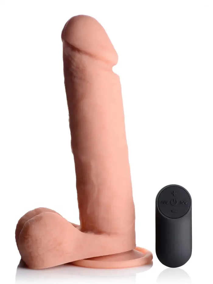 Female Sex Toys Curve Toys Big Shot Vibrating Remote Control Silicone Dildo with Balls 9 Inch Female Sex Toys Curve Toys Big Shot Vibrating Remote Control Silicone Dildo with Balls 9 Inch