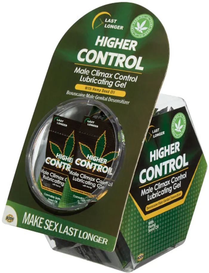 Higher Control Male Climax Control Lubricating Gel With Hemp 50 Pc Body Action Male Sex Toys Higher Control Male Climax Control Lubricating Gel With Hemp 50 Pc Body Action Male Sex Toys