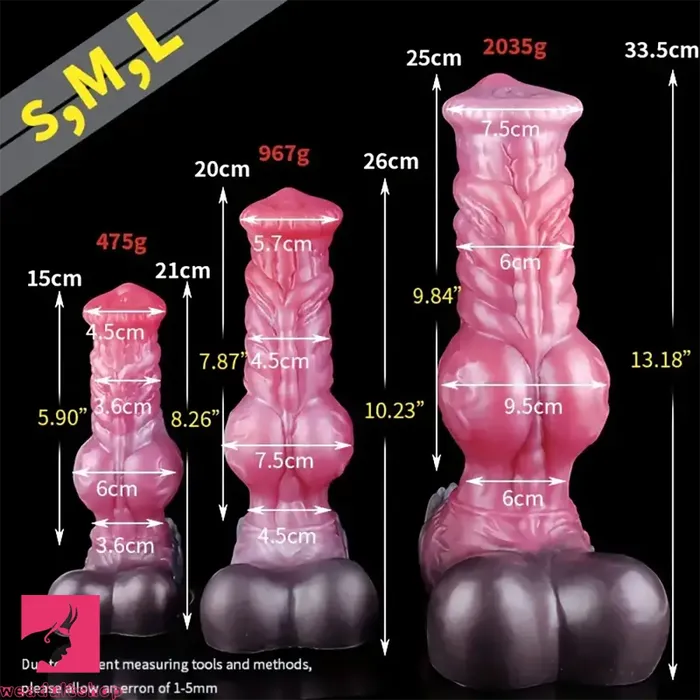 826in 1023in 1318in Horse Cock Knot Silicone Soft Animal Clit Dildo Weadultshop Dildos