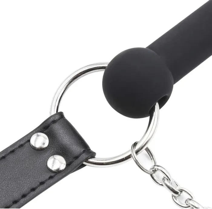 Idea Female Sex Toys 0888MQ Black Strap Silicone Bit Gag with Reins