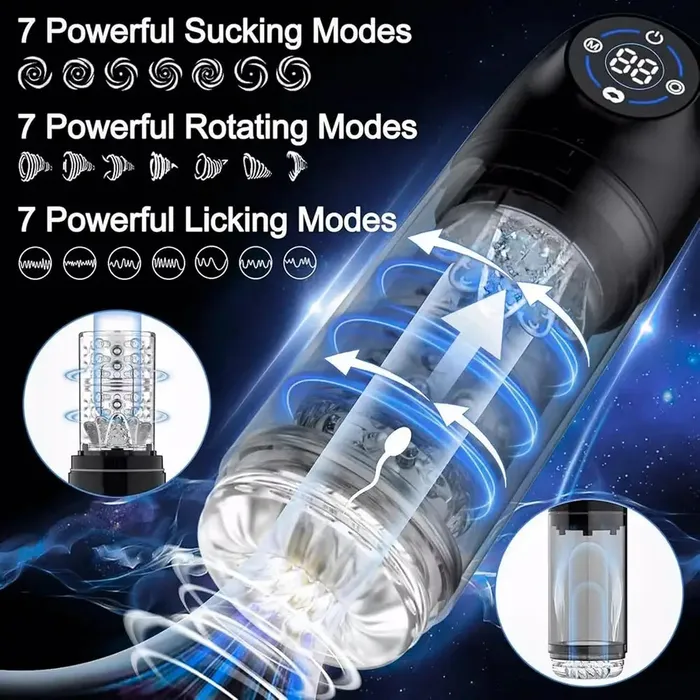 Male Sex Toys Weadultshop UPGRADED 777 Licking Suction 7 Rotating Modes Auto Masturbator Male Sex Toys Weadultshop UPGRADED 777 Licking Suction 7 Rotating Modes Auto Masturbator