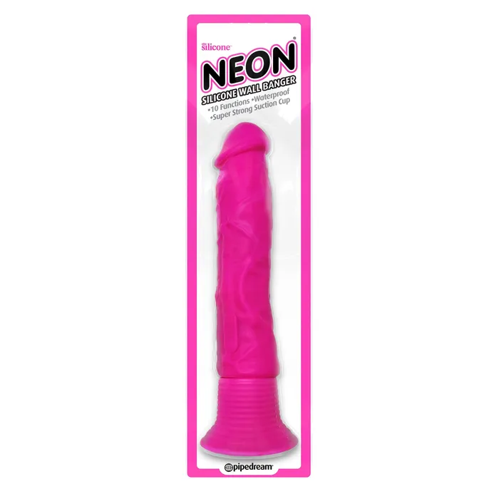 Pipedream Neon Silicone Wall Banger Pink Vibrators